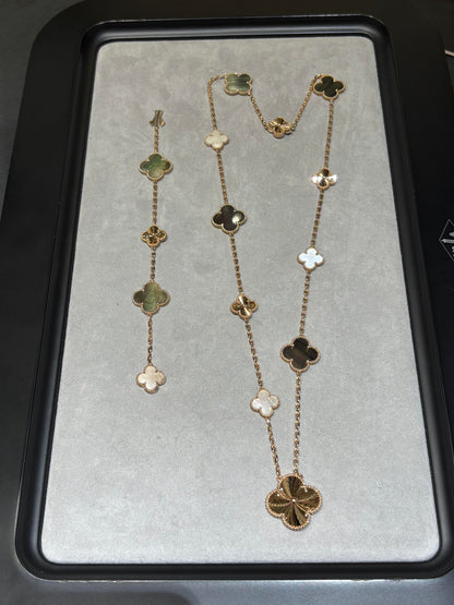 [Miro ] 25 NEW CLOVER 15 MOTIFS GRAY MOTHER-OF-PEARL