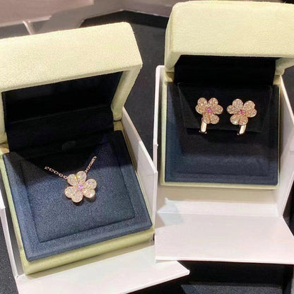 Miro FRIVOLE ROSE GOLD FLOWER DIAMOND NECKLACE