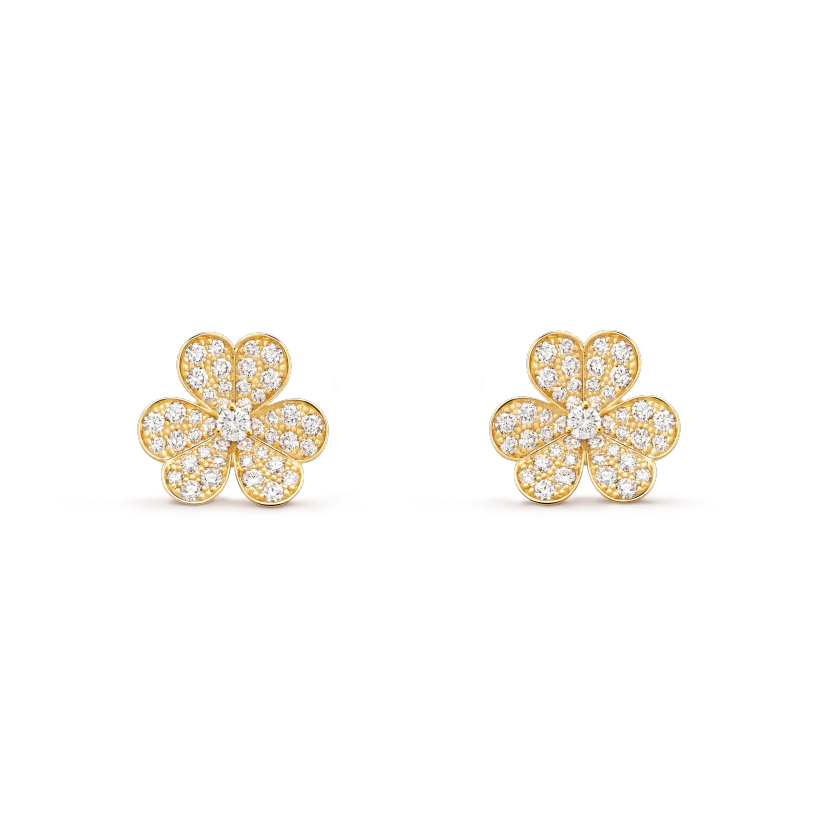Miro FRIVOLE GOLD FLOWER DIAMOND EARRINGS