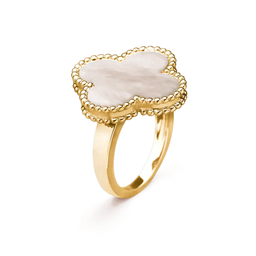 Miro CLOVER WHITE MOP RING
