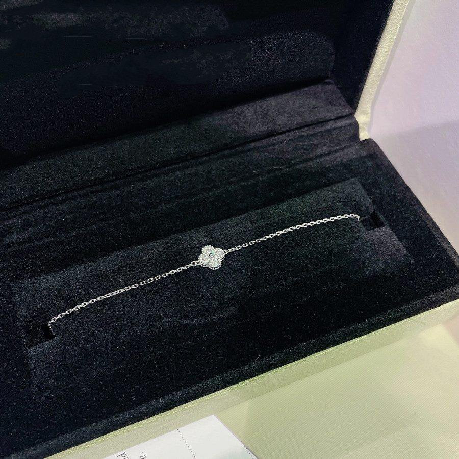 Miro CLOVER  SINGLE FLOWER BRACELET SILVER