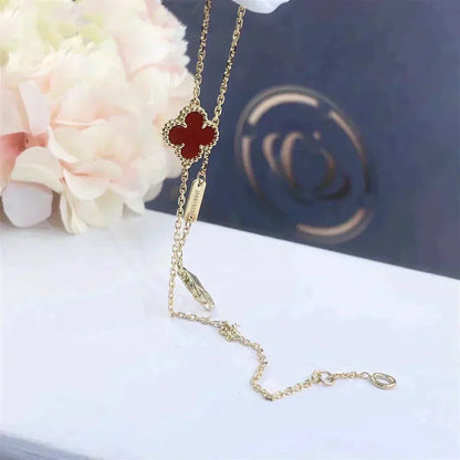 Miro CLOVER  CARNELIAN SINGLE FLOWER BRACELET