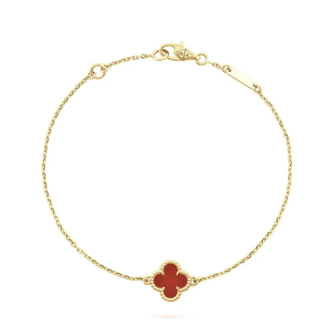 Miro CLOVER  CARNELIAN SINGLE FLOWER BRACELET