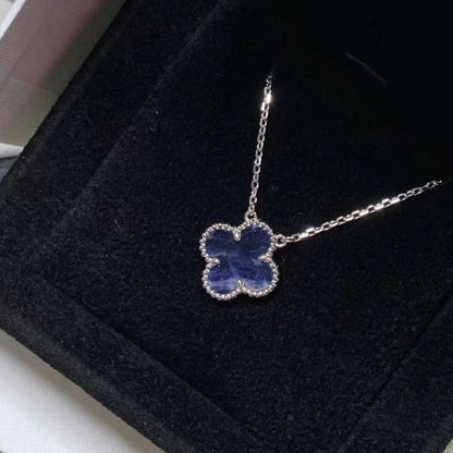 Miro CLOVER 15MM PIETERSITE NECKLACE SILVER
