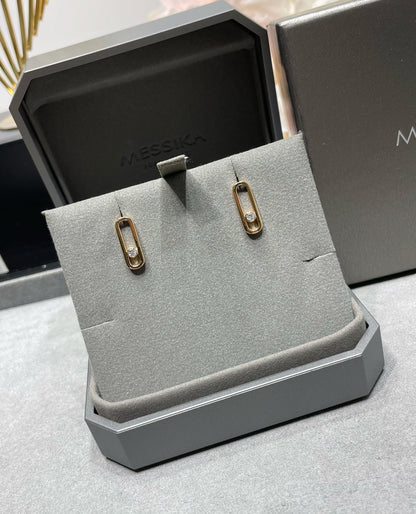[Miro ]MOVE UNO SMALL 1 DIAMOND EARRINGS
