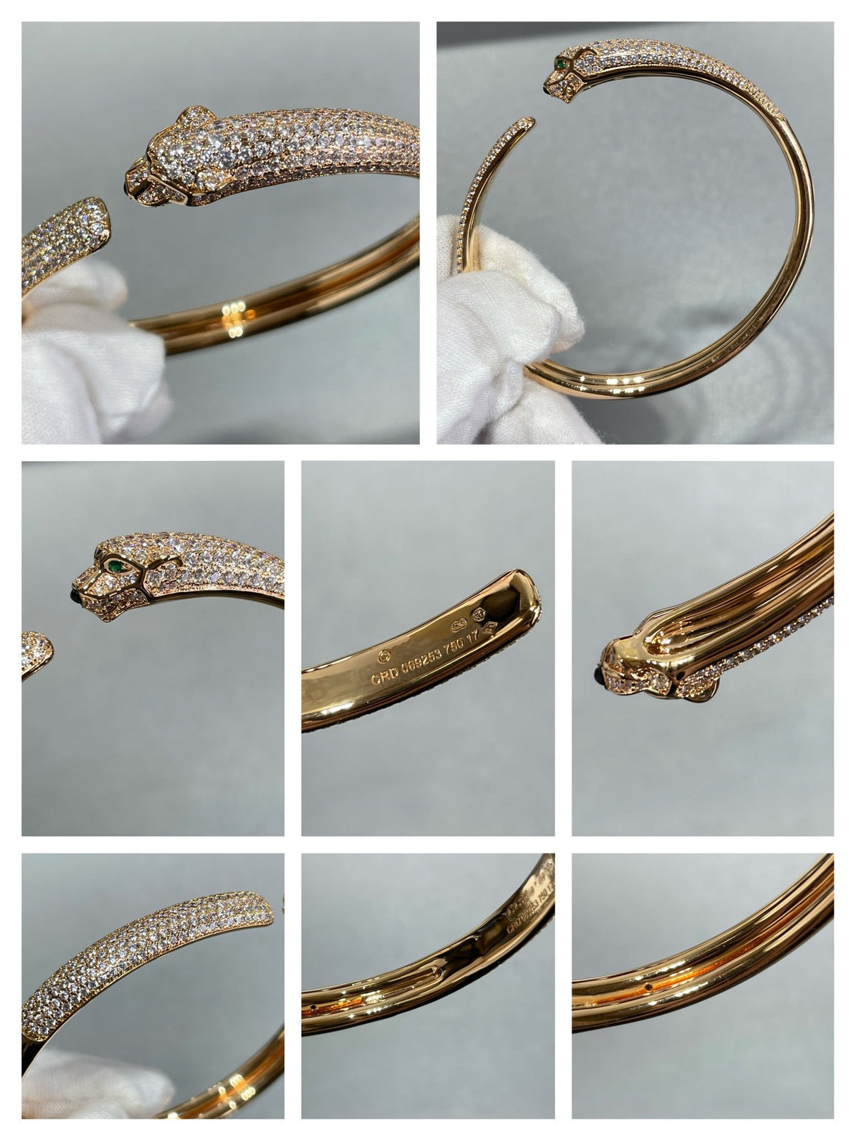 Miro PANTHERE FULL DIAMOND OPEN BRACELET