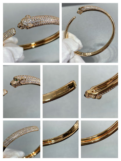 Miro PANTHERE FULL DIAMOND OPEN BRACELET
